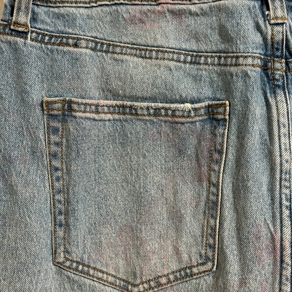 Oliver Logan Aberdeen Wide Leg Crop Jeans Size 32 High Rise Raw Hem Denim preown - Picture 10 of 10